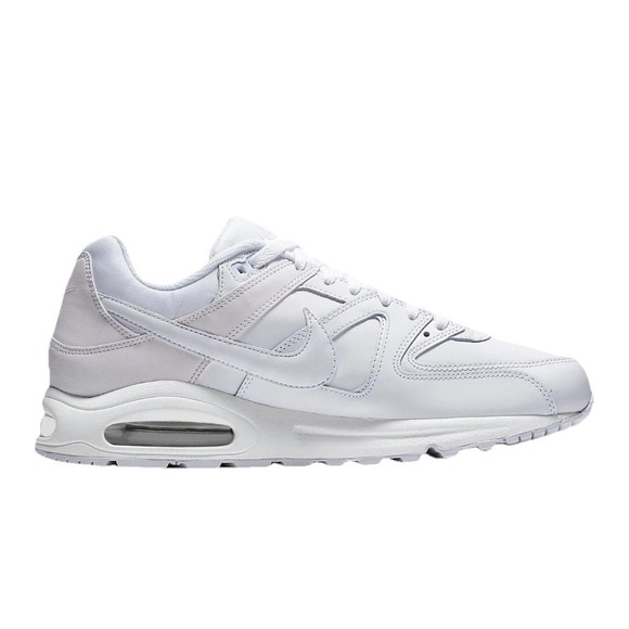 Nike Air Max Command Leather Triple White Running Shoes Mens 10 New 749760-102 - Picture 2 of 9